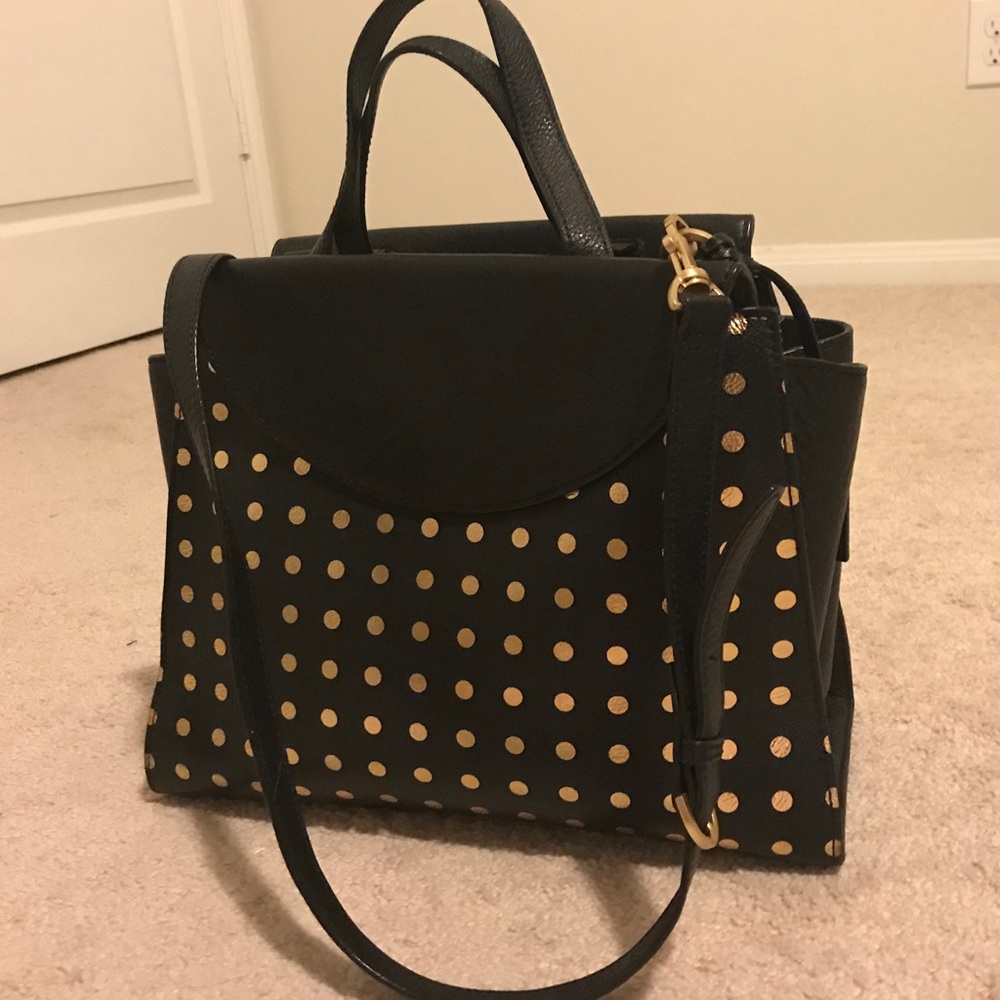 Kate Spade Saturday with gold polka dots large